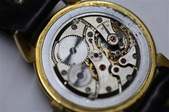 A gentlemans 18ct gold International Watch Co. manual wind wrist watch,